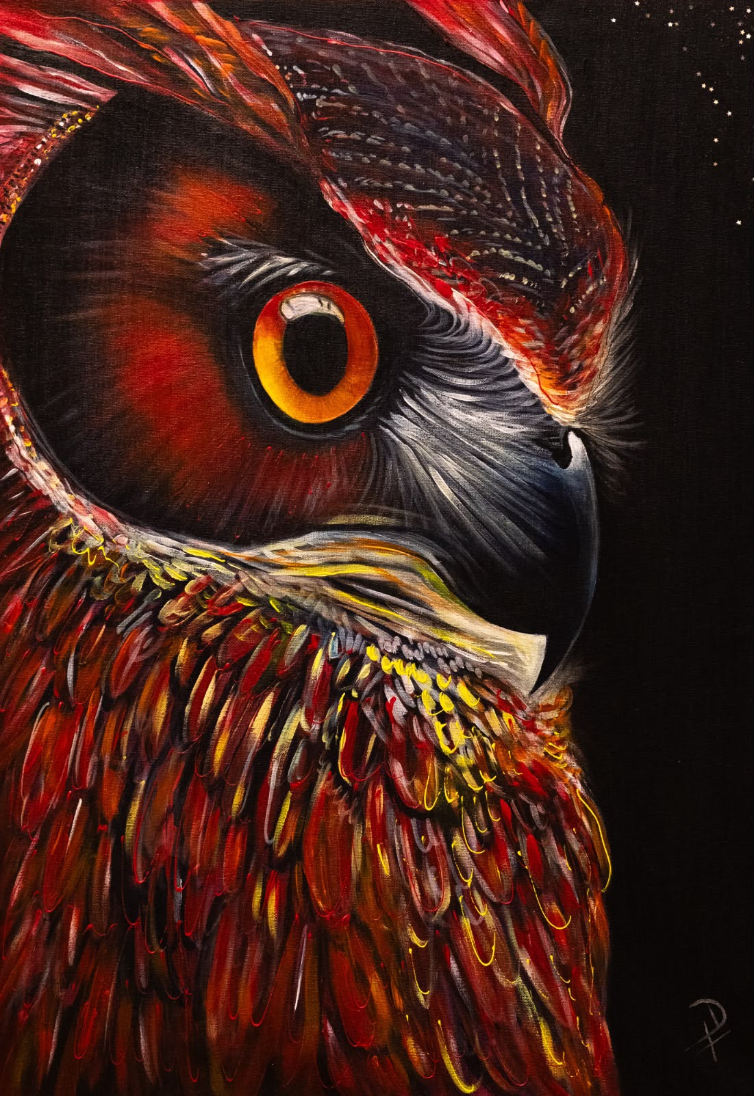 Scarlet Guardian Owl - Luca Domiro