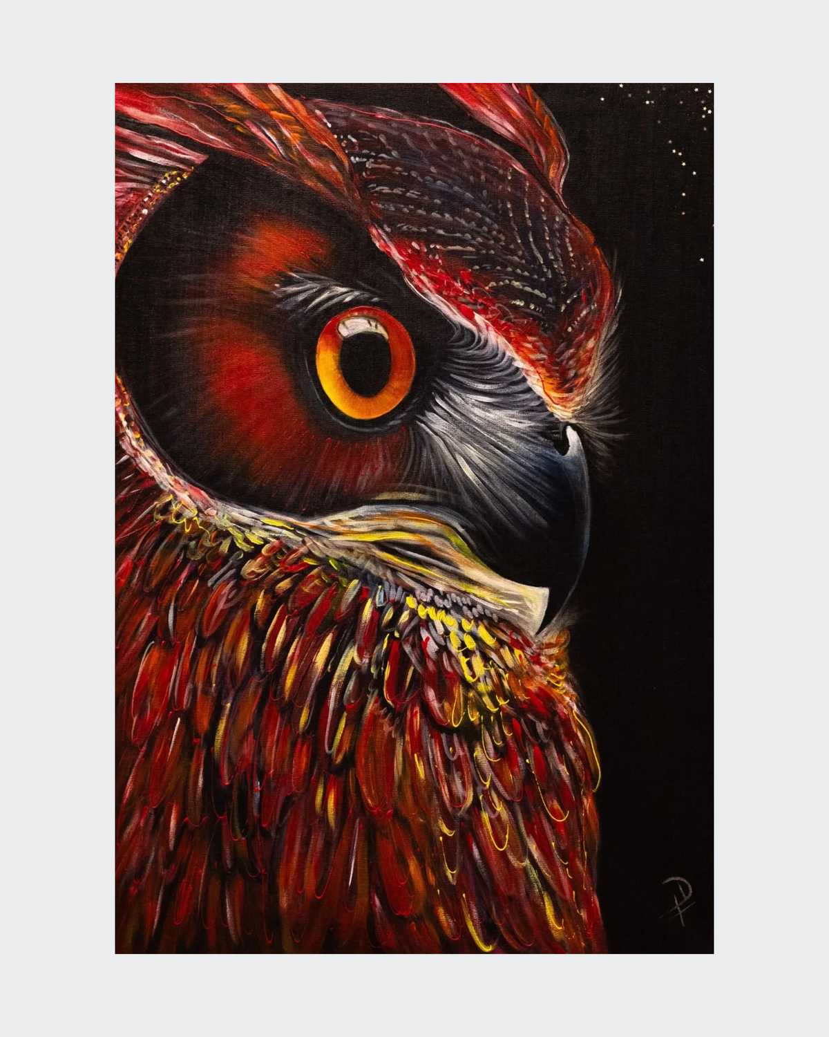 Scarlet Guardian Owl - Luca Domiro